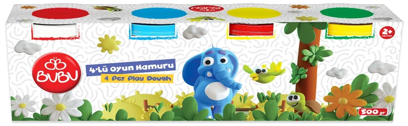 PASİF BU-BU OYUN HAMURU 4'LÜ 500 GR. BUBU-OH0003