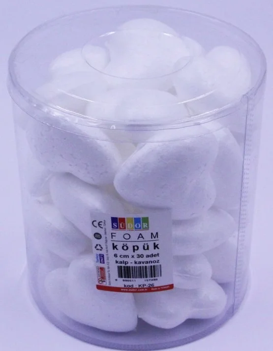 SÜDOR KÖPÜK KALP MONALISA 6 CM 30 ADET KP-26