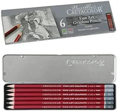 CRETACOLOR CLEOS FİNE ART DERECELİ KALEM SETİ 6'LI METAL KUTU 16025
