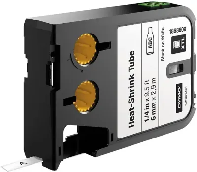 DYMO ETİKET RHINORPO XTL ISIYLA KÜÇÜLEN 6MM x 2.7MT BEYAZ/SİYAH 1868809