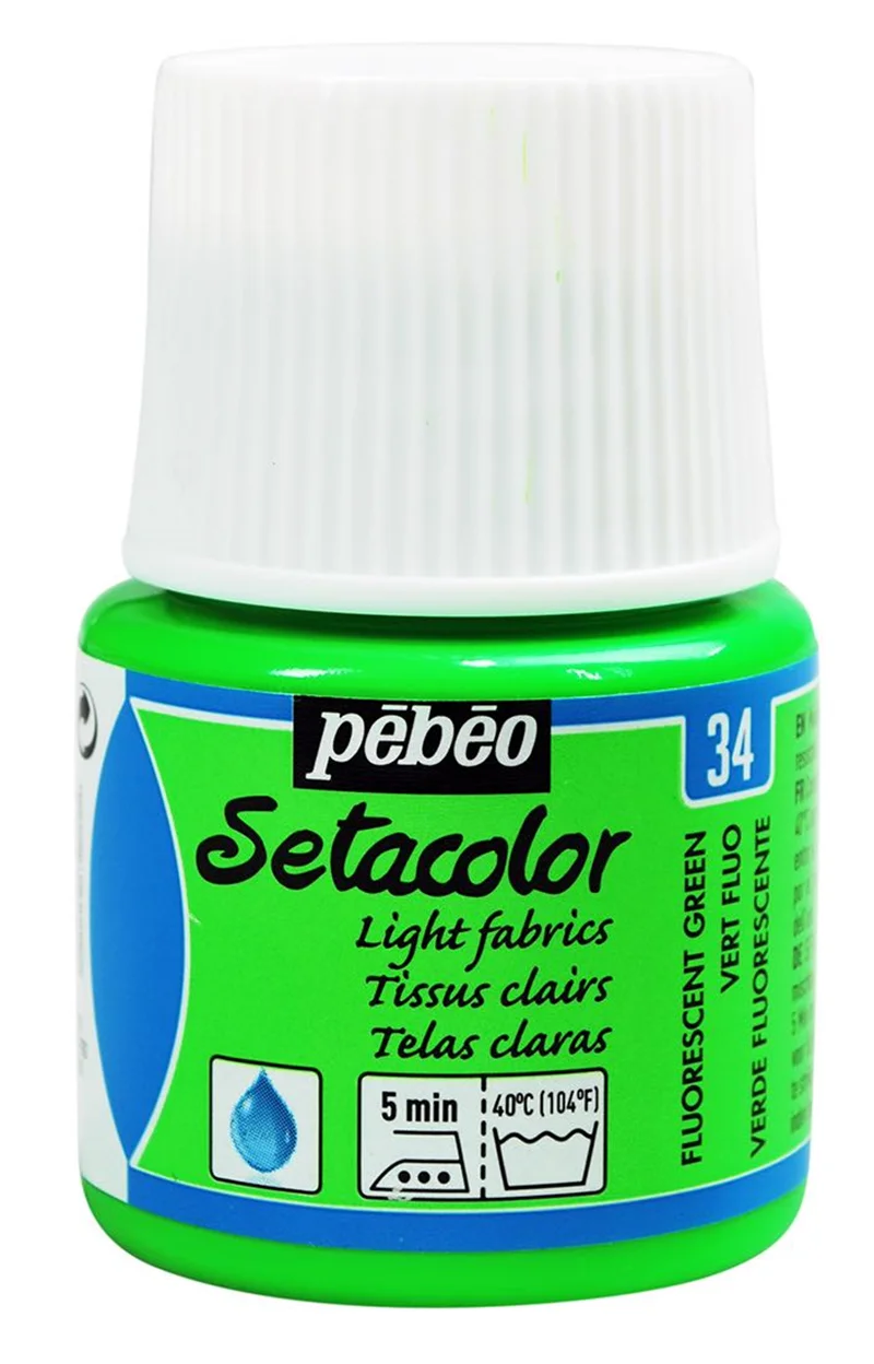 PEBEO KUMAŞ BOYASI SETACOLOR TRANSPARENT 45 ML 329*34 VERT FLUO
