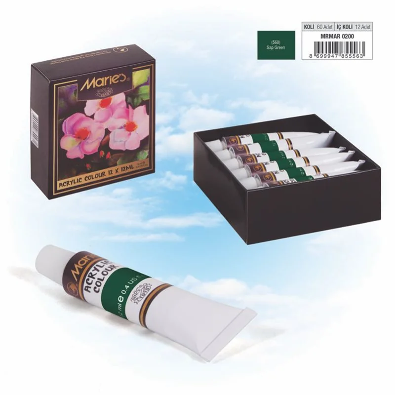 MARIES AKRİLİK BOYA 12 ML 568 SAP GREEN