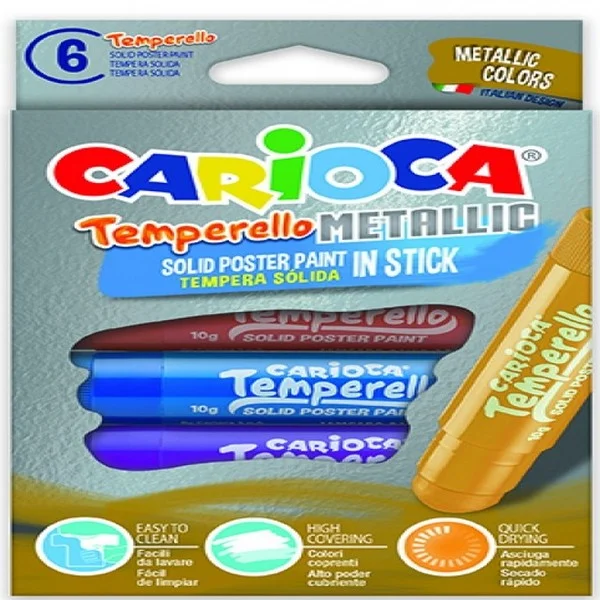 CARIOCA POSTER BOYA KALEMİ STICK METALİK 6 LI 42674