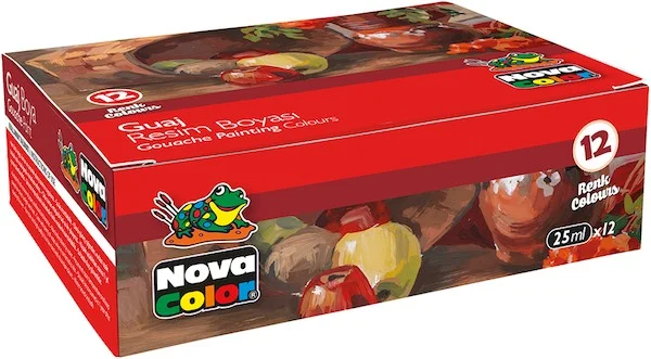 NOVA COLOR GUAJ BOYA ŞİŞE SET 12 Lİ NC-461
