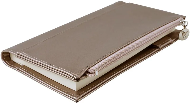 VJ DEFTER ZIPCO 9.6x16.6 Cm. 80 Gr. 96 YP.ÇİZGİLİ ALTIN GÜL RENGİ 7180
