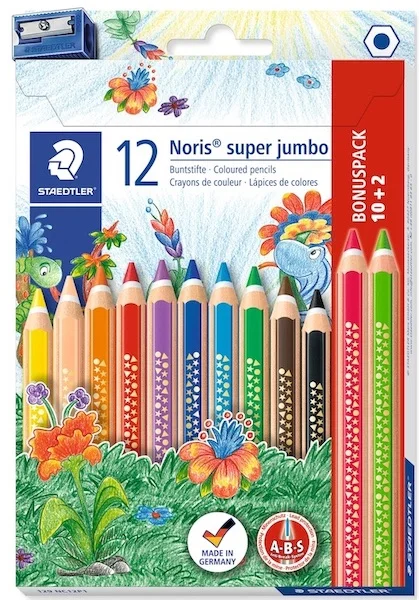 STAEDTLER KURU BOYA NORIS CLUP ÜÇGEN SÜPER JUMBO 12 Lİ 129 NC12P1