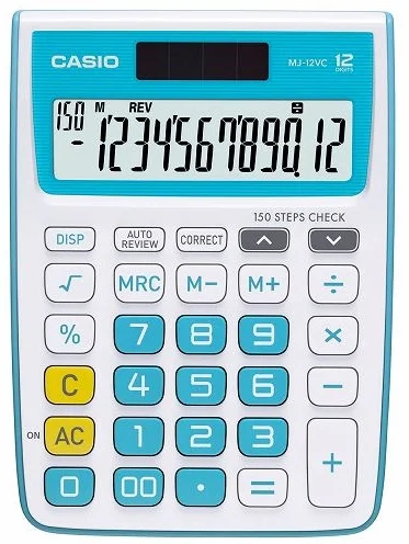 CASIO HESAP MAKİNESİ MASAÜSTÜ MJ-12VC-BU 12 HANE