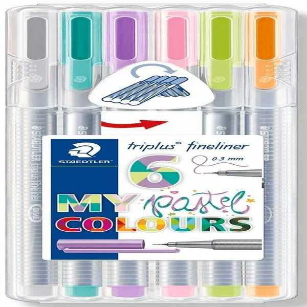 STAEDTLER FINELINER TRIPLUS SET 0.3 PASTEL RENKLER 6 LI 334 SB6CS10