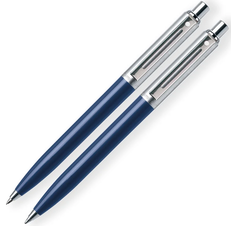 SHEAFFER TÜKENMEZ KALEM + VERSATİL KALEM SET SENTINEL 321-9 KROM MAVİ