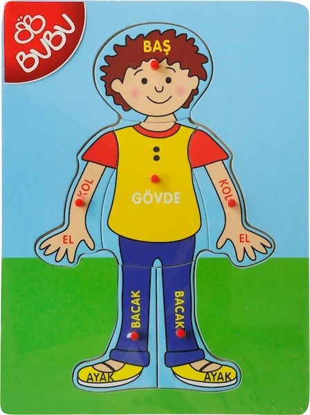 PASİF BU-BU PUZZLE AHŞAP VÜCUDUMUZ ERKEK BUBU-AP0067