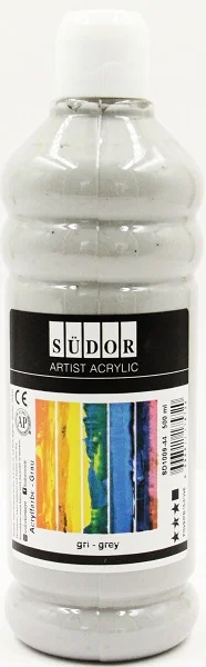 SÜDOR AKRİLİK BOYA 500 ML GRİ SD1009-44