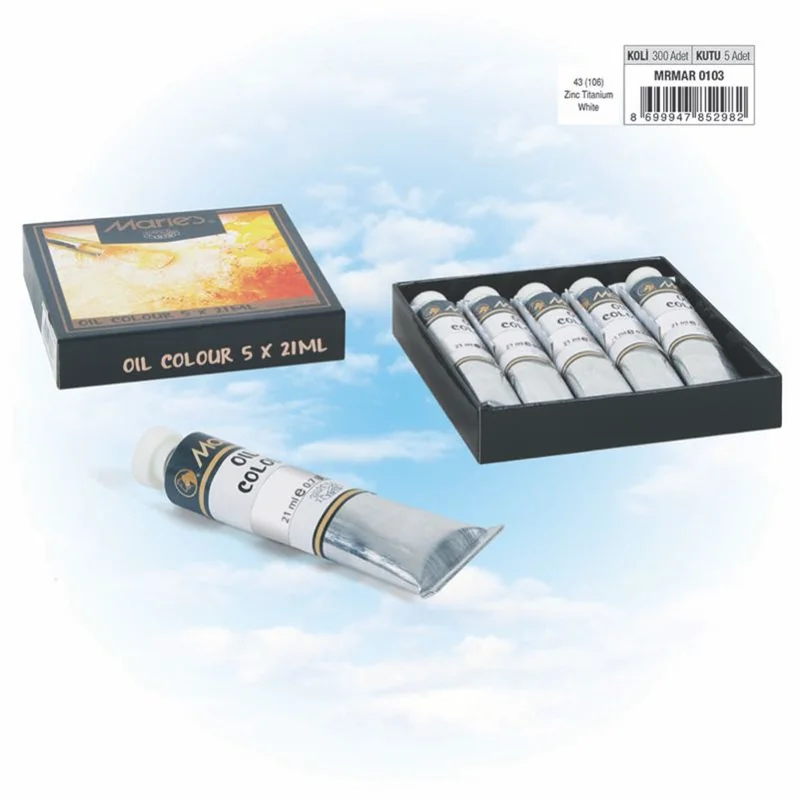 MARIES YAĞLI BOYA 21 ML E75-43*106 ZINC TITANIUM WHITE