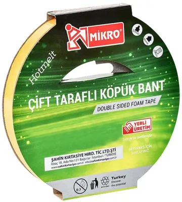 MİKRO ÇİFT TARAFLI KÖPÜK BANT 48 MM x 5M BNT205