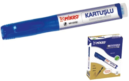 MİKRO BEYAZ TAHTA KALEMİ KARTUŞLU MAVİ 6019M