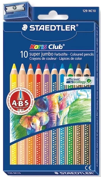 STAEDTLER KURU BOYA NORIS CLUP ALTIGEN SÜPER JUMBO 10 LU 129 NC10