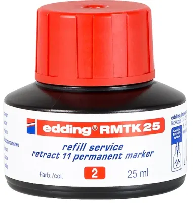 EDDING PERMANENT MÜREKKEP 25 ML RETRACT E-RMTK KIRMIZI