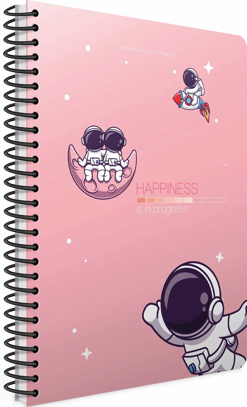GIPTA DEFTER HAPPINESS A4 SPİRALLİ KARTON KAPAK 80 YP. KARELİ 5802
