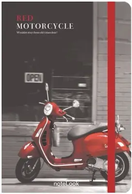 SCRIKSS NOTELOOK DEFTER RED MOTORCYCLE A5 DÜZ