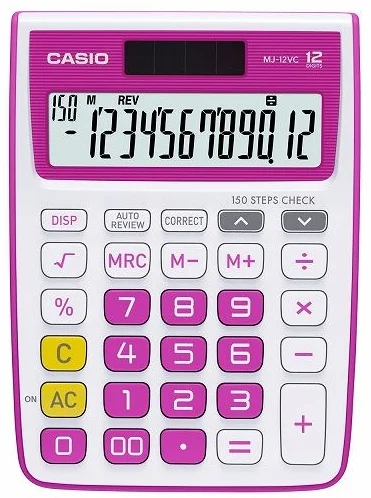CASIO HESAP MAKİNESİ MASAÜSTÜ MJ-12VC-RD 12 HANE