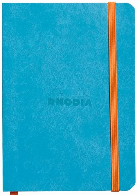 RHODIA DEFTER RHODIARAMA YUMUŞAK DERİ KAPAK ELASTİK BANTLI A6 90 GR 72 YP DOT TURQUISE RY117357