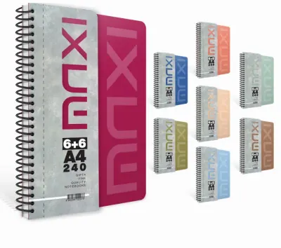 GIPTA DEFTER MAXI A4 SPİRALLİ SEPERATÖRLÜ 1+3 PP KAPAK 160 YP. 6570