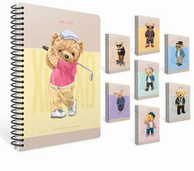 GIPTA DEFTER XOXO A6 SPİRALLİ KARTON KAPAK 80 YP. ÇİZGİLİ 6590