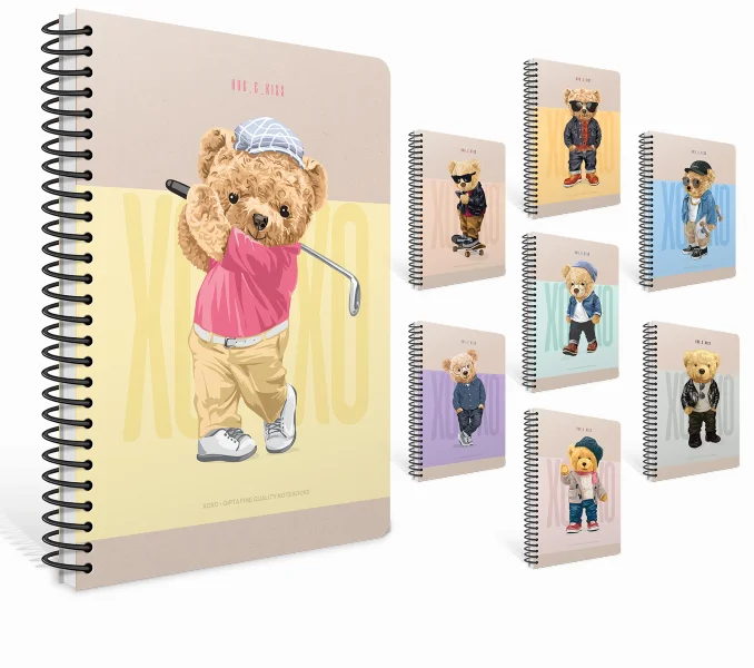 GIPTA DEFTER XOXO A6 SPİRALLİ KARTON KAPAK 80 YP. ÇİZGİLİ 6590
