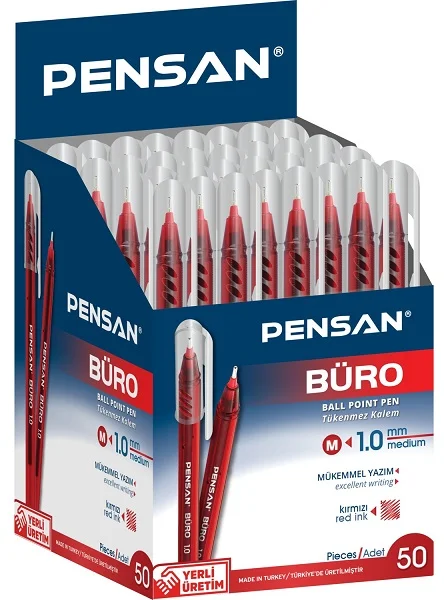 HB PENSAN BÜRO TÜKENMEZ 1MM 2270 KIRMIZI 50 Lİ