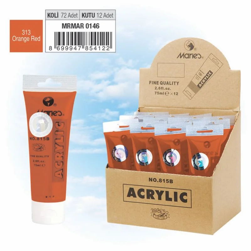 MARIES AKRİLİK BOYA 75 ML 815-313 ORANGE RED