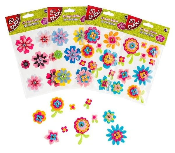 BU-BU STICKER KEÇE 3D ÇİÇEK STAND BUBU-STS010