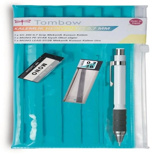 TOMBOW VERSATİL KALEM SH-300 GRIP OKUL SETİ KALEMLİKLİ 0.7 BEYAZ T-SH-GR21 R7.K1
