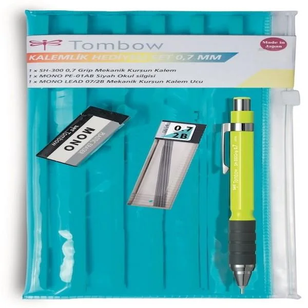 TOMBOW VERSATİL KALEM SH-300 GRIP OKUL SETİ KALEMLİKLİ 0.7 NEON SARI T-SH-GR53 R7.K1