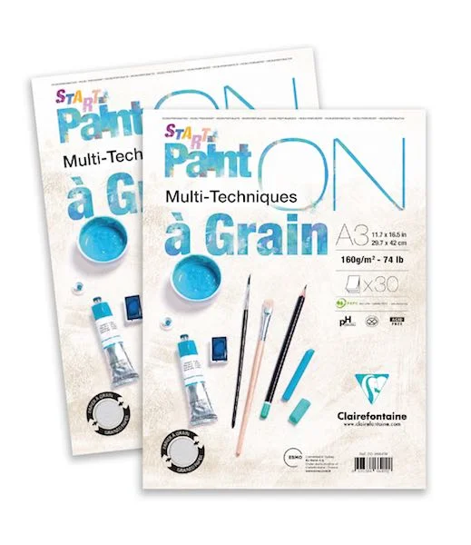 CLAIREFONTAINE RESİM ve ÇİZİM BLOĞU PAINT-ON A GRAIN START SPİRALLİ A5 160 GR 30 YP PD966417