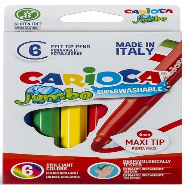 CARIOCA KEÇELİ BOYA JUMBO YIKANABİLİR 6 LI 40568