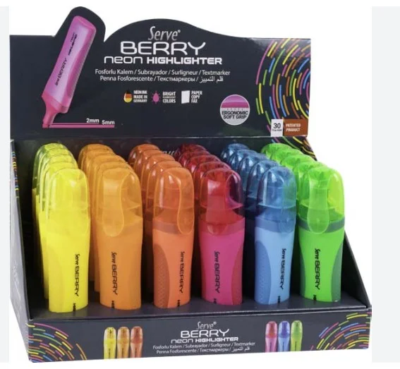 SERVE FOSFORLU KALEM BERRY STAND 36 LI KARTON SV-BRFK36KTFR