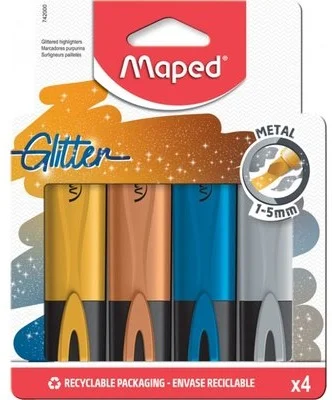 MAPED FOSFORLU KALEM FLUO PEP'S GLITTER 4 LÜ 742000
