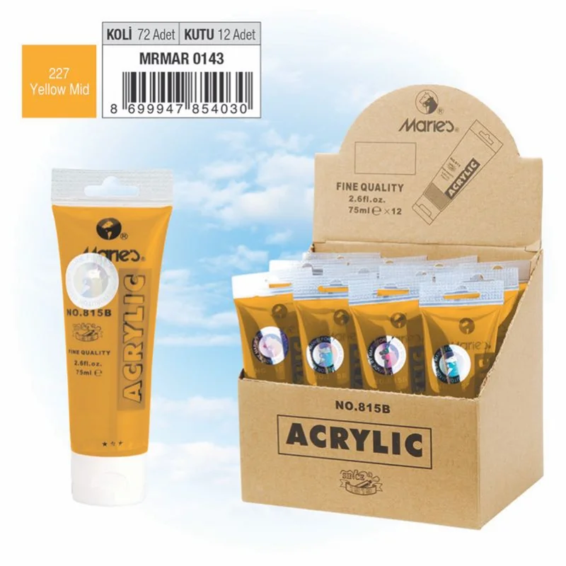 MARIES AKRİLİK BOYA 75 ML 815-227 YELLOW MID