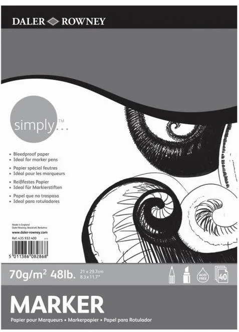 DALER ROWNEY MARKER BLOĞU SIMPLY A4 70 GR 40 SF 435932400