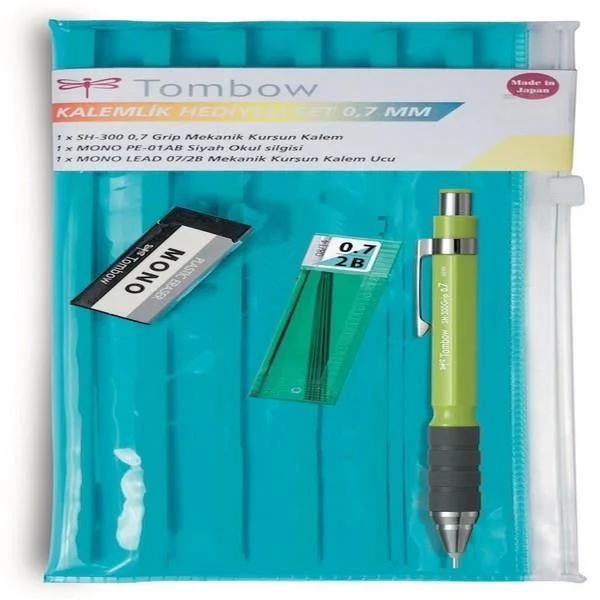 TOMBOW VERSATİL KALEM SH-300 GRIP OKUL SETİ KALEMLİKLİ 0.7 LİMON T-SH-GR51 R7.K1