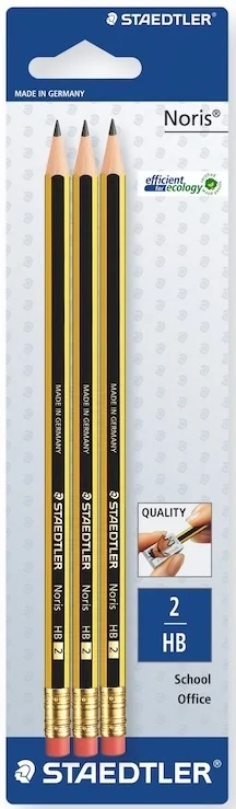 STAEDTLER KURŞUN KALEM NORIS SİLGİLİ HB 3 LÜ BLS. 122-2BK3DA