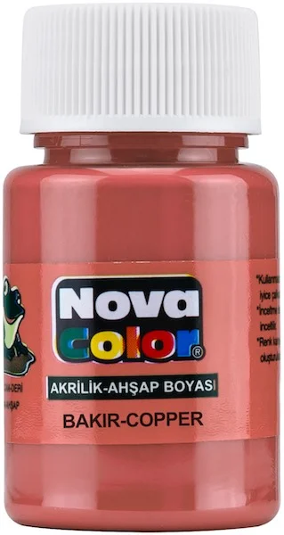 NOVA COLOR AKRİLİK BOYA ŞİŞE 30 CC BAKIR NC-236