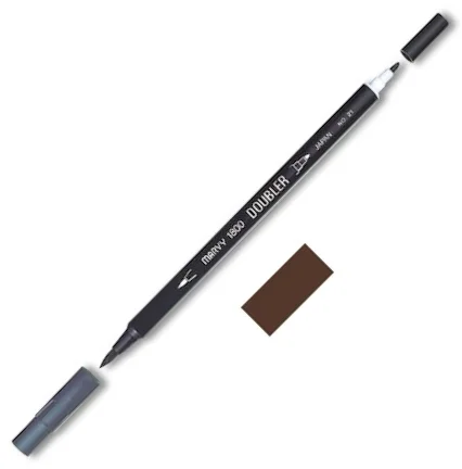 MARVY FIRÇA KALEM BRUSH PEN ÇİFT UÇLU 1800-085 MOCHA