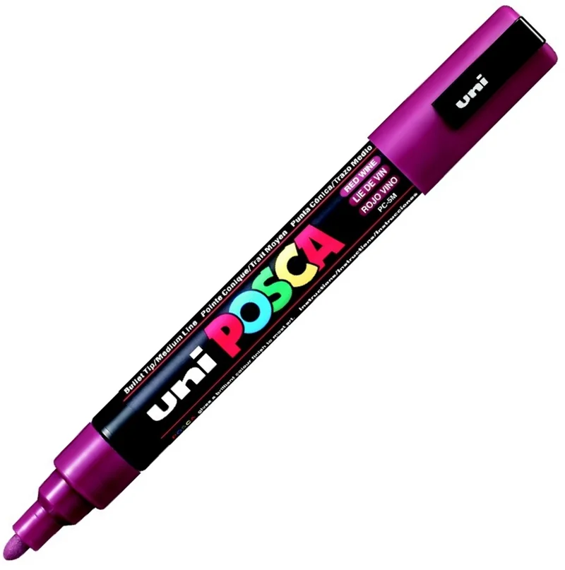 UNİ POSTER MARKÖRÜ POSCA PC-5M 1.8-2.5 ŞARAP KIRMIZI