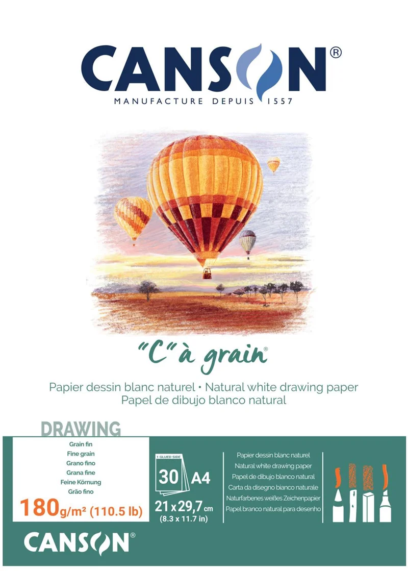 CANSON ESKİZ BLOK CA GRAIN PAD A4+ 180 GR 30 SF 400060577