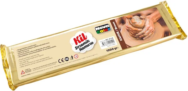 NOVA COLOR SERAMİK KİLİ 1000 GR KAHVERENGİ NC-4134