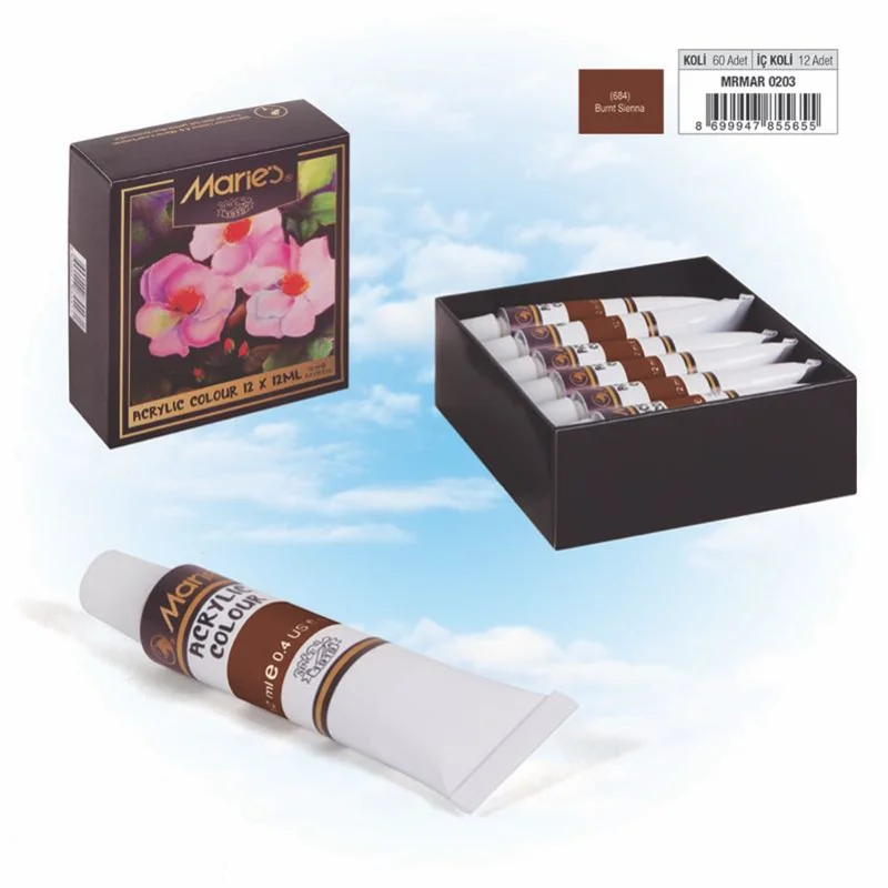 MARIES AKRİLİK BOYA 12 ML 684 BURNT SIENNA