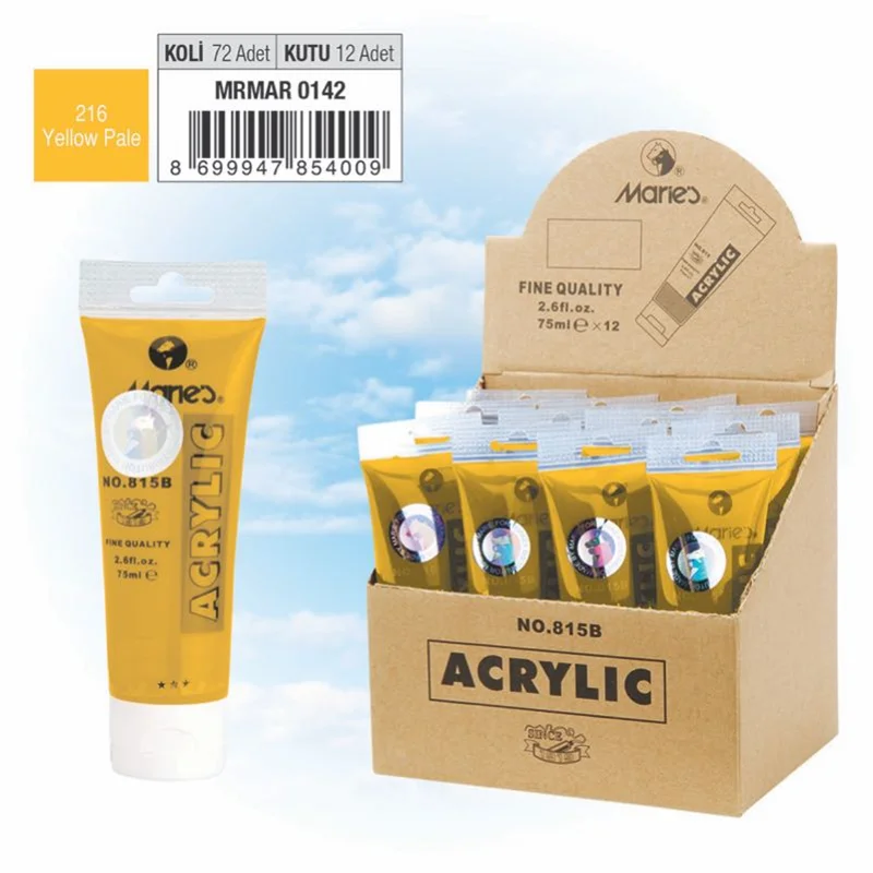 MARIES AKRİLİK BOYA 75 ML 815-216 YELLOW PALE