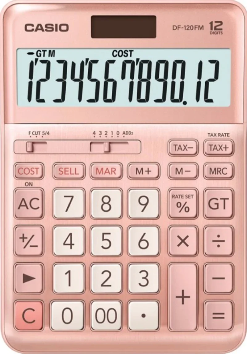 CASIO HESAP MAKİNESİ MASAÜSTÜ DF-120FM- PK