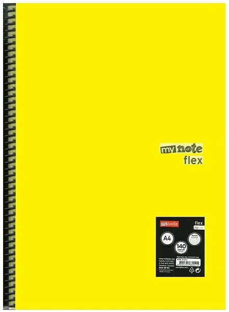 MYNOTE DEFTER FLEX NEO PP KAPAK SPİRALLİ A4 140 YP ÇİZGİLİ MFXNE-A4140-Ç