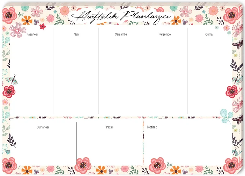 KESKİN PLANNER HAFTALIK BLOK 17x24 FLORA 830163